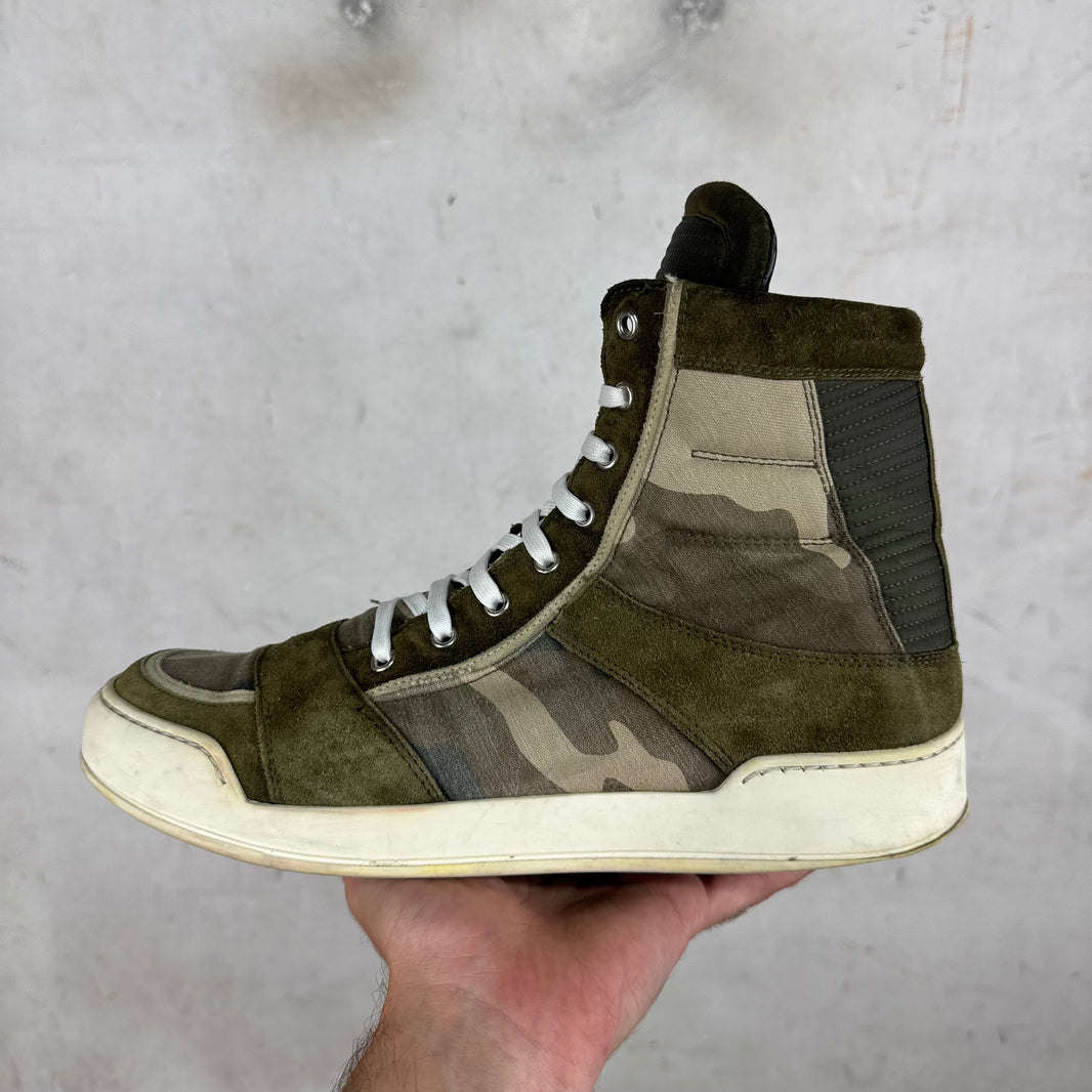 Balmain Camo High Top Sneakers