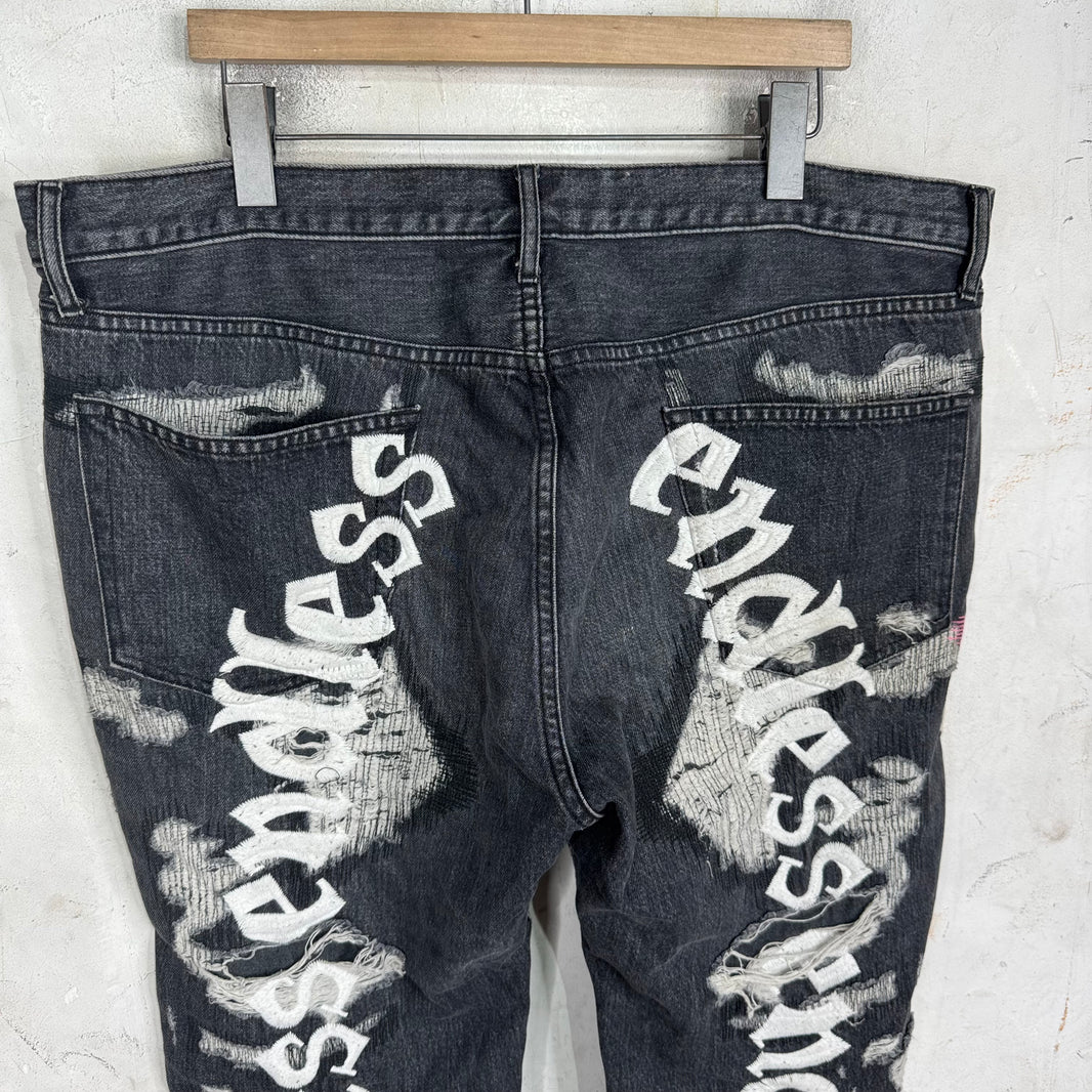 Endless Denim Sample Charcoal Boro Jeans