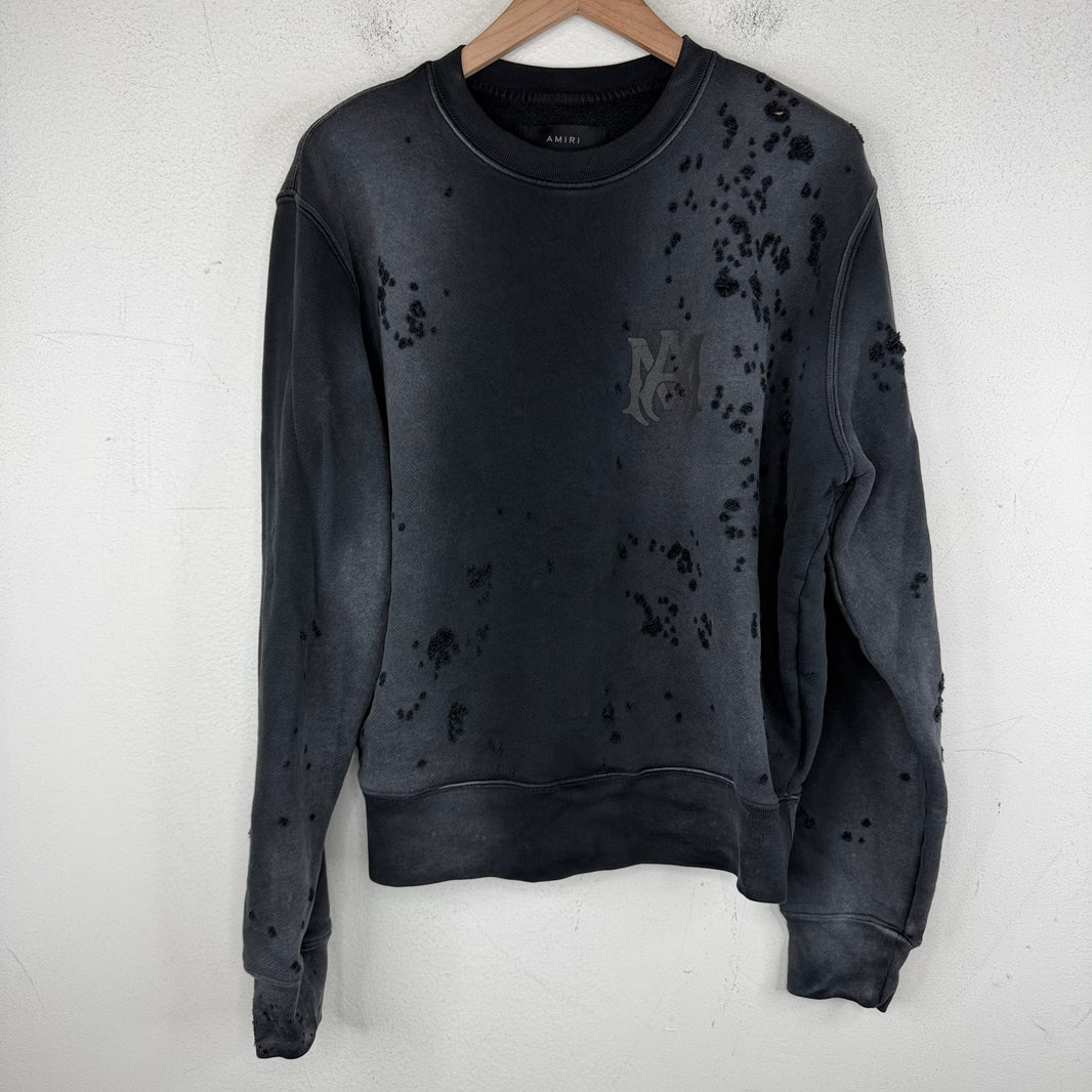 Amiri Distressed Overdyed Crewneck