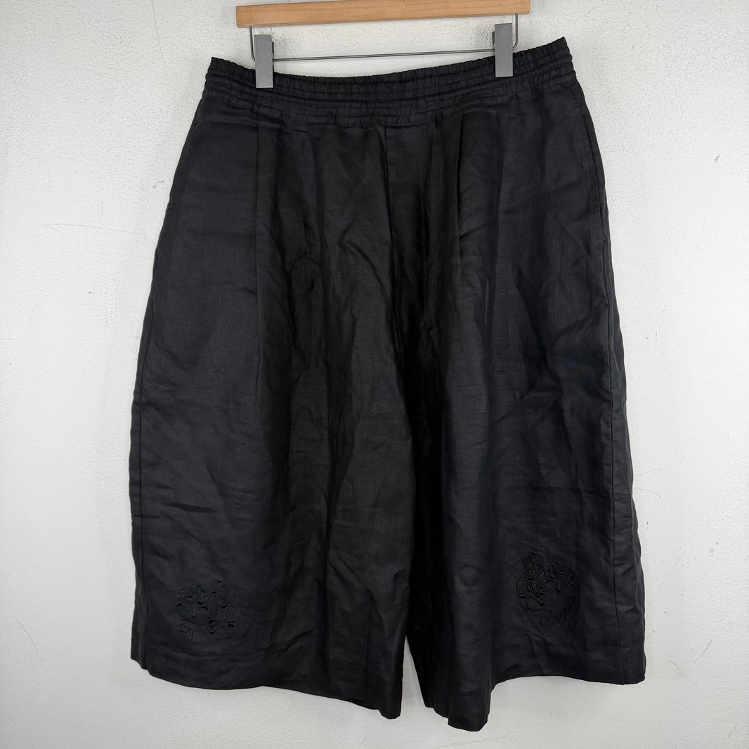 Willy Chavarria Long Baggy Linen Shorts