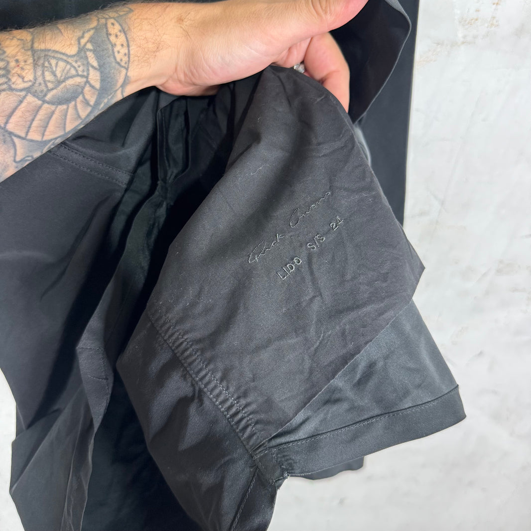 Rick Owens Lido Nylon Back Strap Overshirt