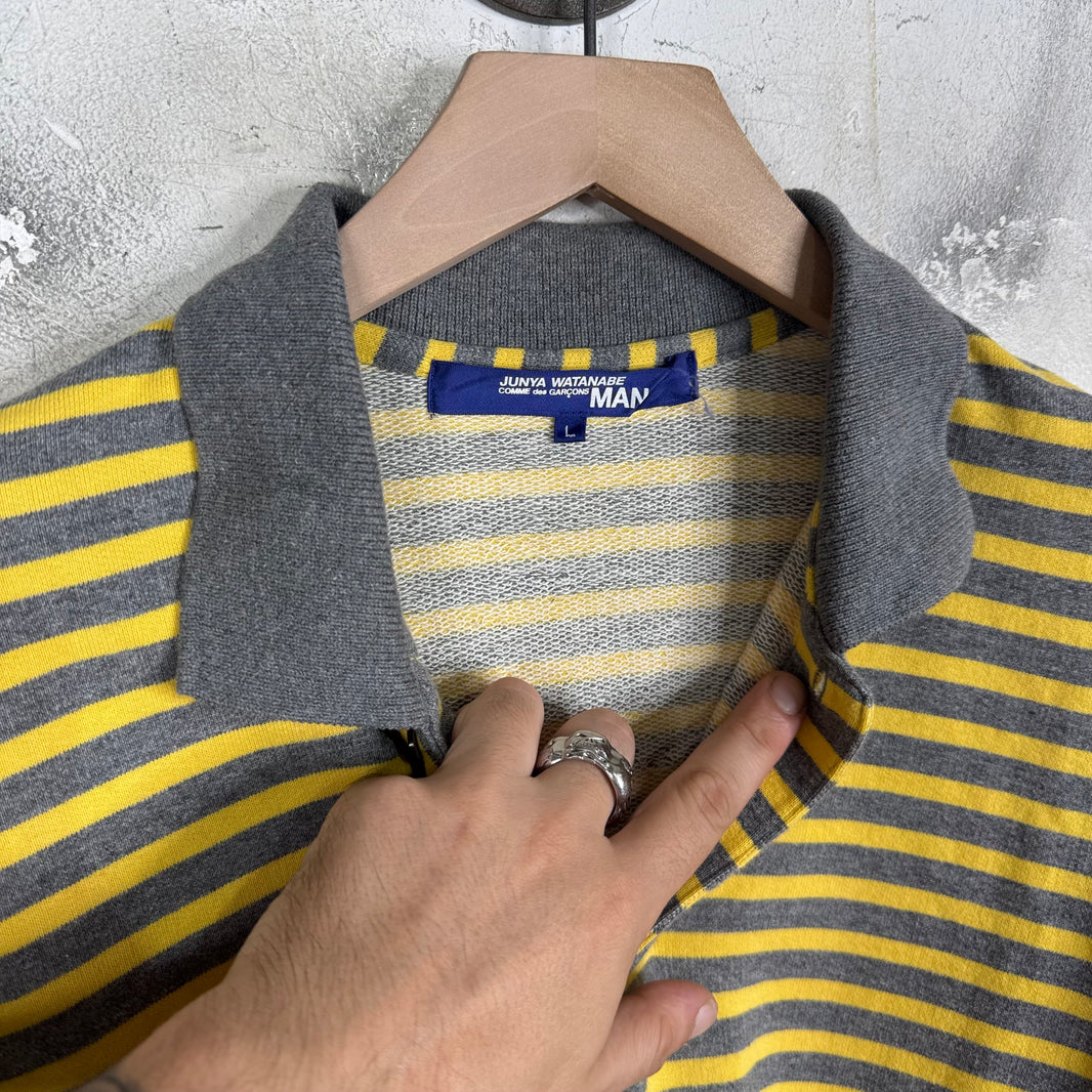 Junya Watanabe Yellow Striped Heavy Polo