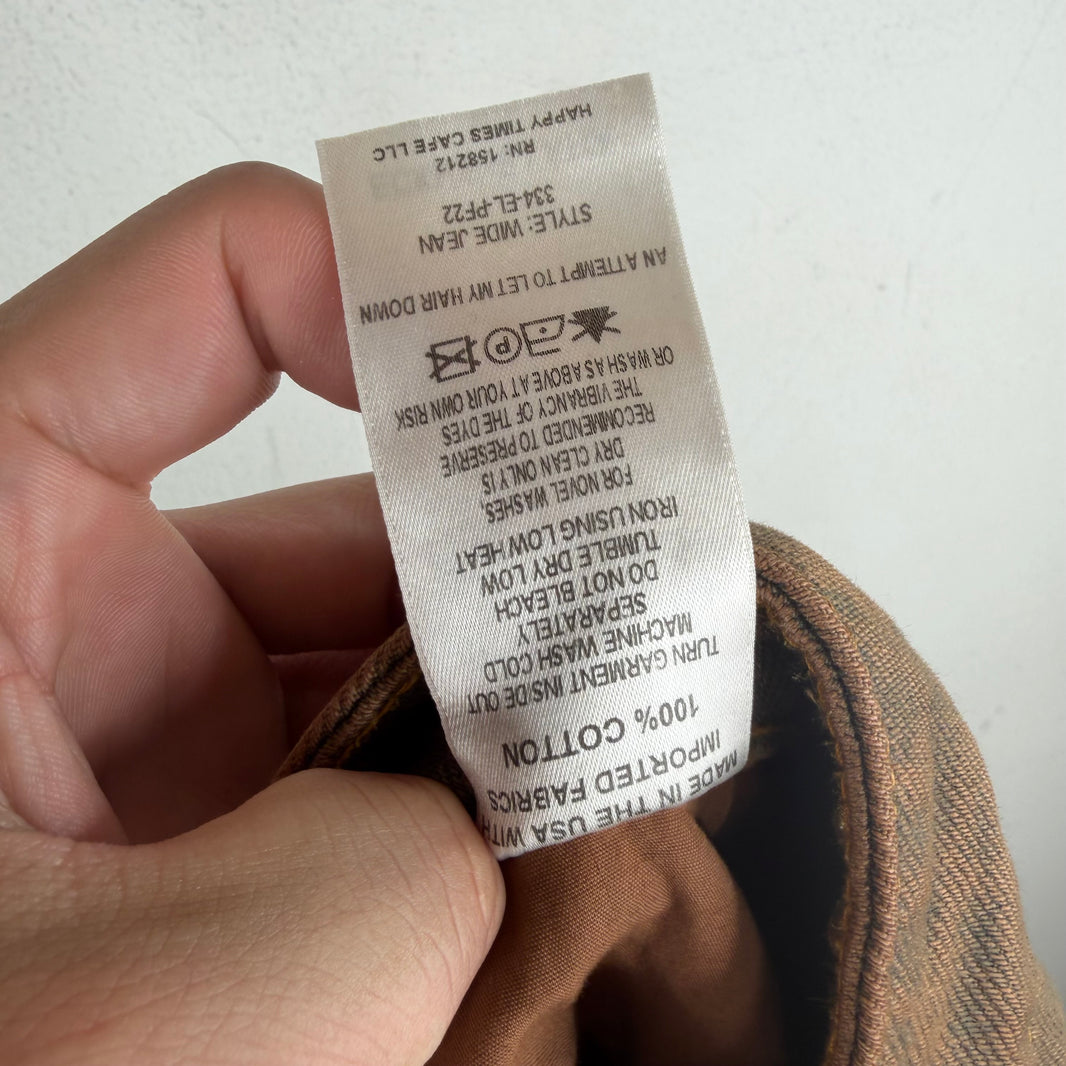 Eckhaus Latta Brown Baggy Square Print Jeans