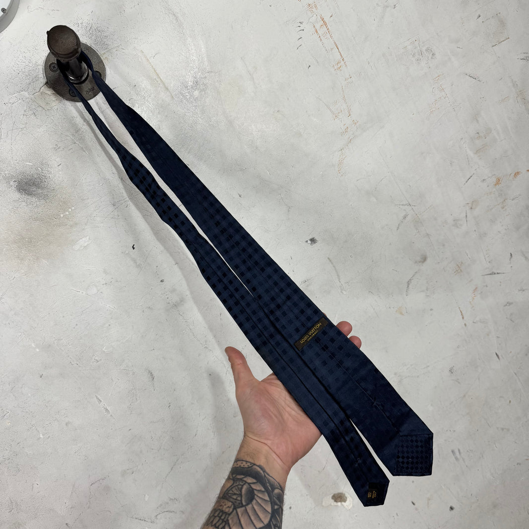 Louis Vuitton Uniform Gingham Pattern Tie