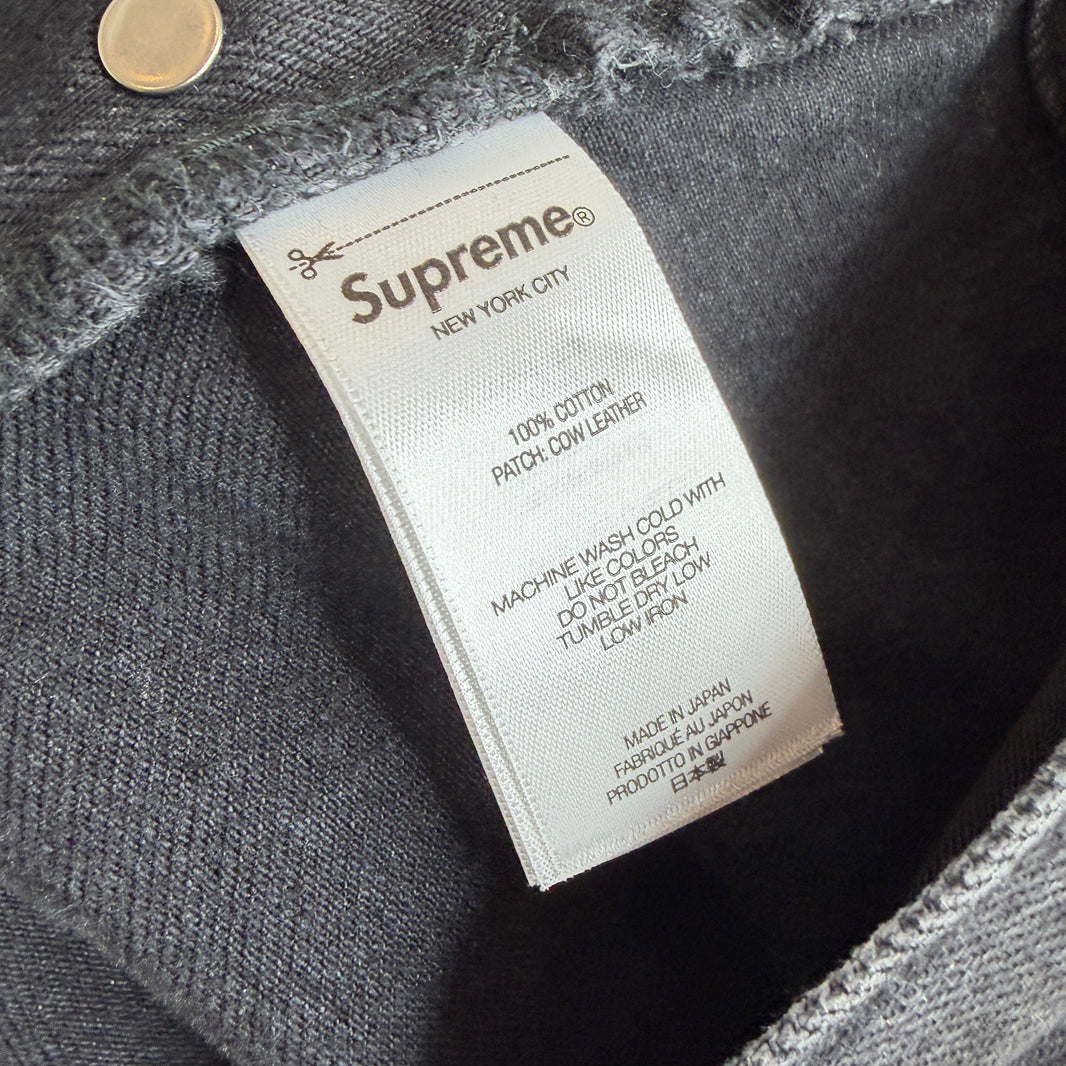Supreme Black Mud Wash Selvedge Jeans