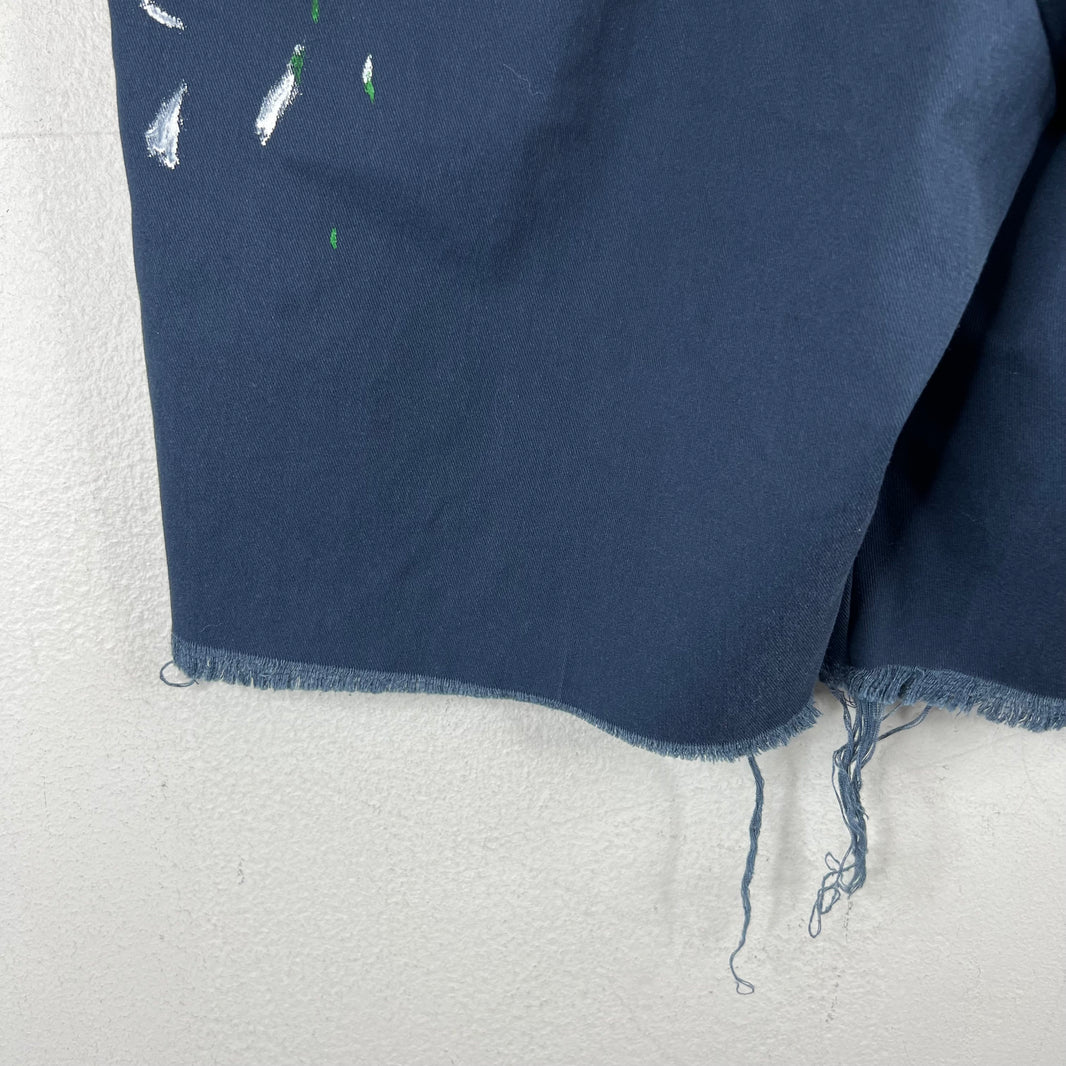 Paly Navy Paint Splatter Junkie Shorts
