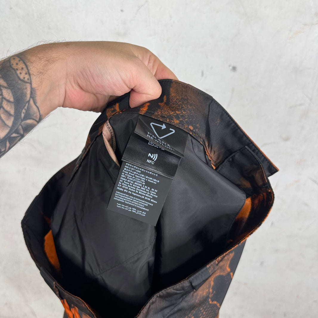 Prada Orange Printed Renylon Plaqued Shorts