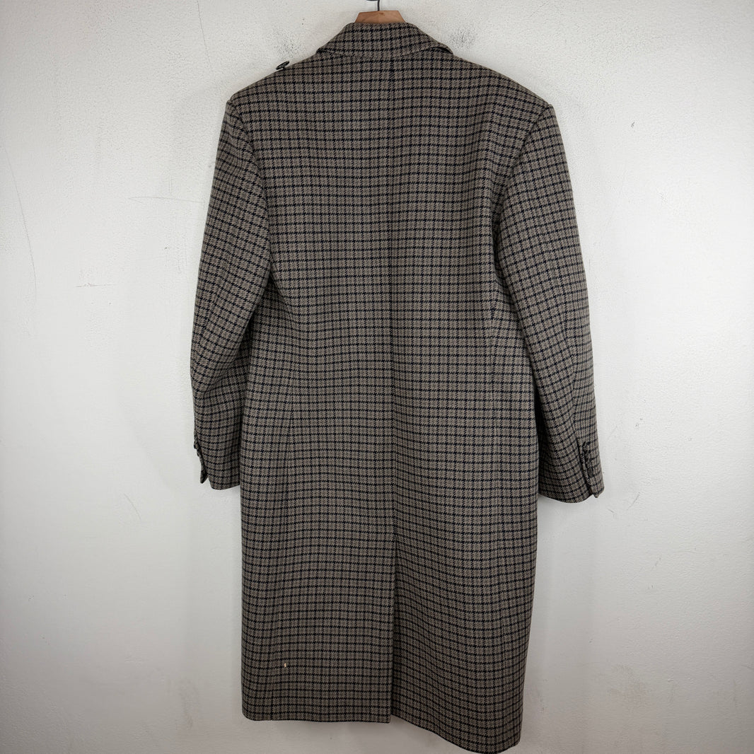 Balenciaga Gingham Double Breasted Trench Coat