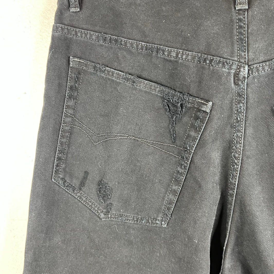 Balenciaga Distressed Long Denim Shorts