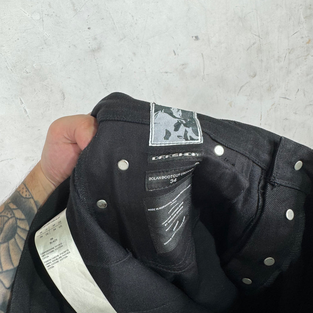 DRKSHDW Japanese Denim Cropped Bolan Bootcuts