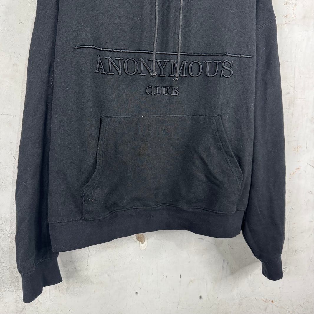 Anonymous Club Tonal Black Logo Hoodie