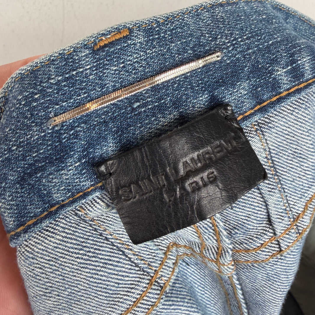 Saint Laurent Light Wash D02 Distressed Jeans