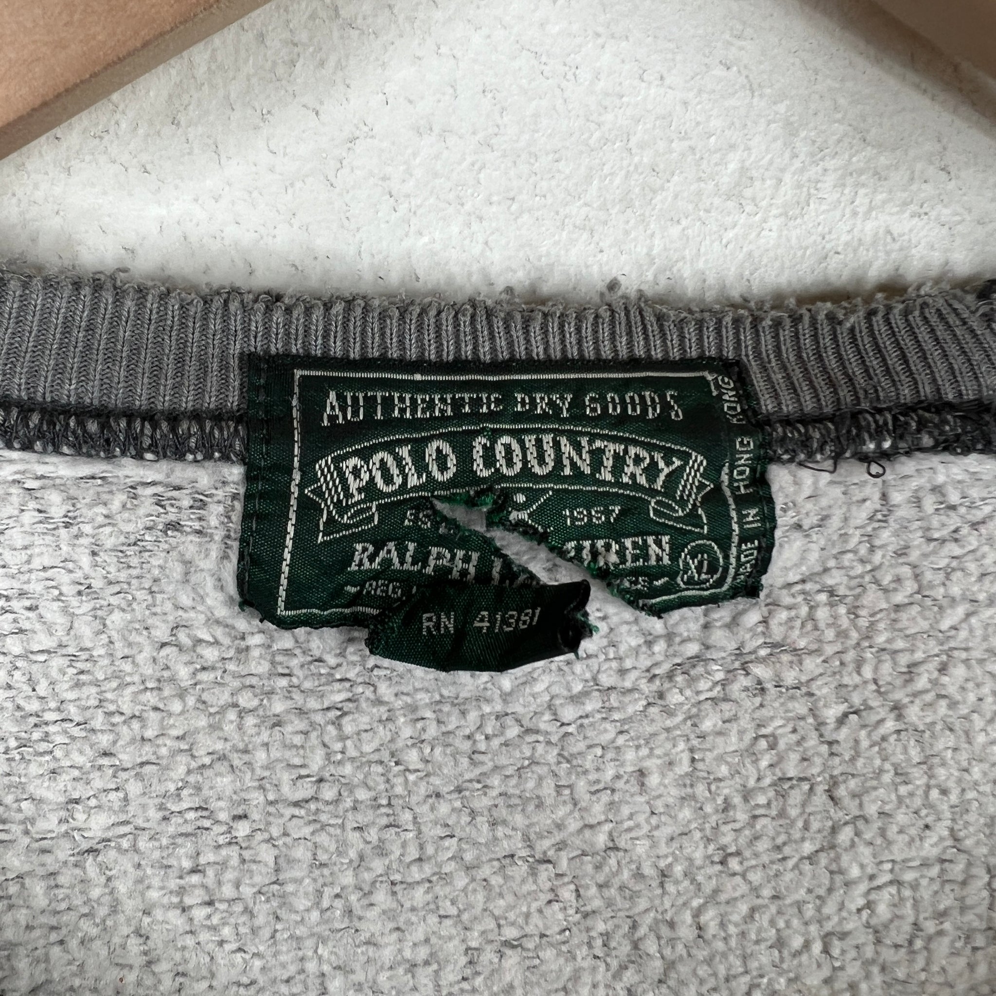Vintage Polo Ralph Lauren Grey Crewneck