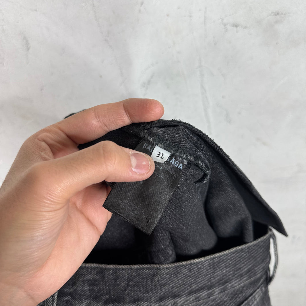 Balenciaga Charcoal Flared Jeans
