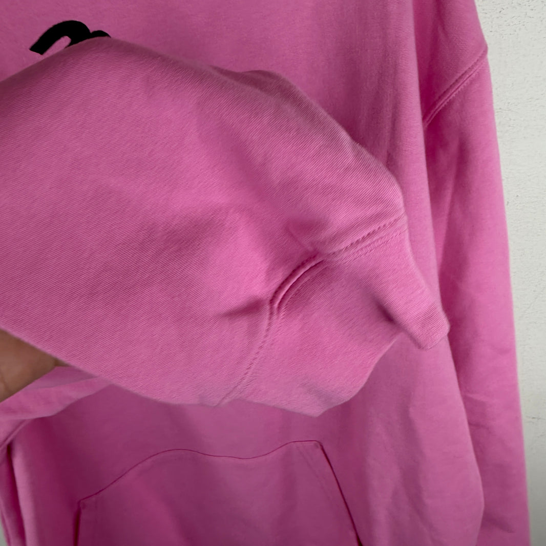 Balenciaga Pink Drawn 3B Logo Hoodie