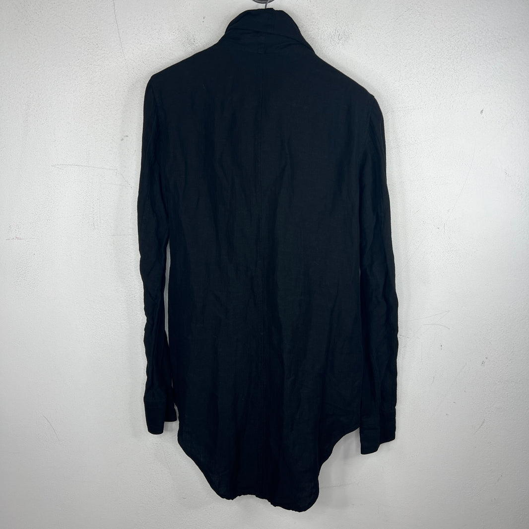 Julius Black Long Neck Crack Jacket