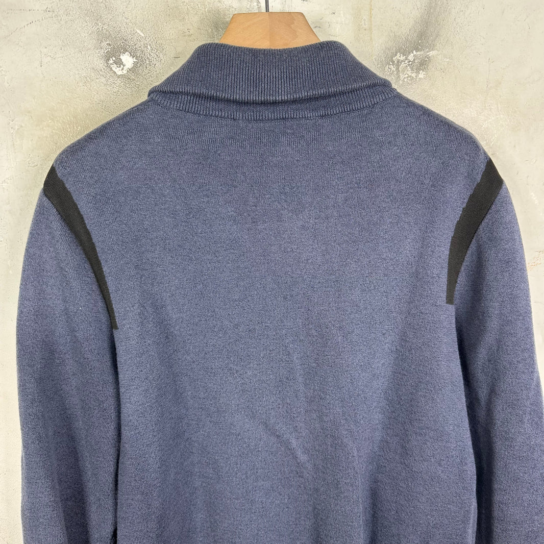 Louis Vuitton Black Trimmed Zip Up Cardigan