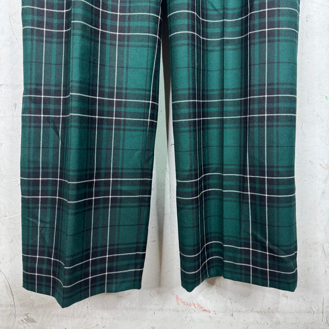 JW Anderson Green Plaid Trousers