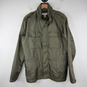 CDG Green Nylon Zip Up Coaches Jacket