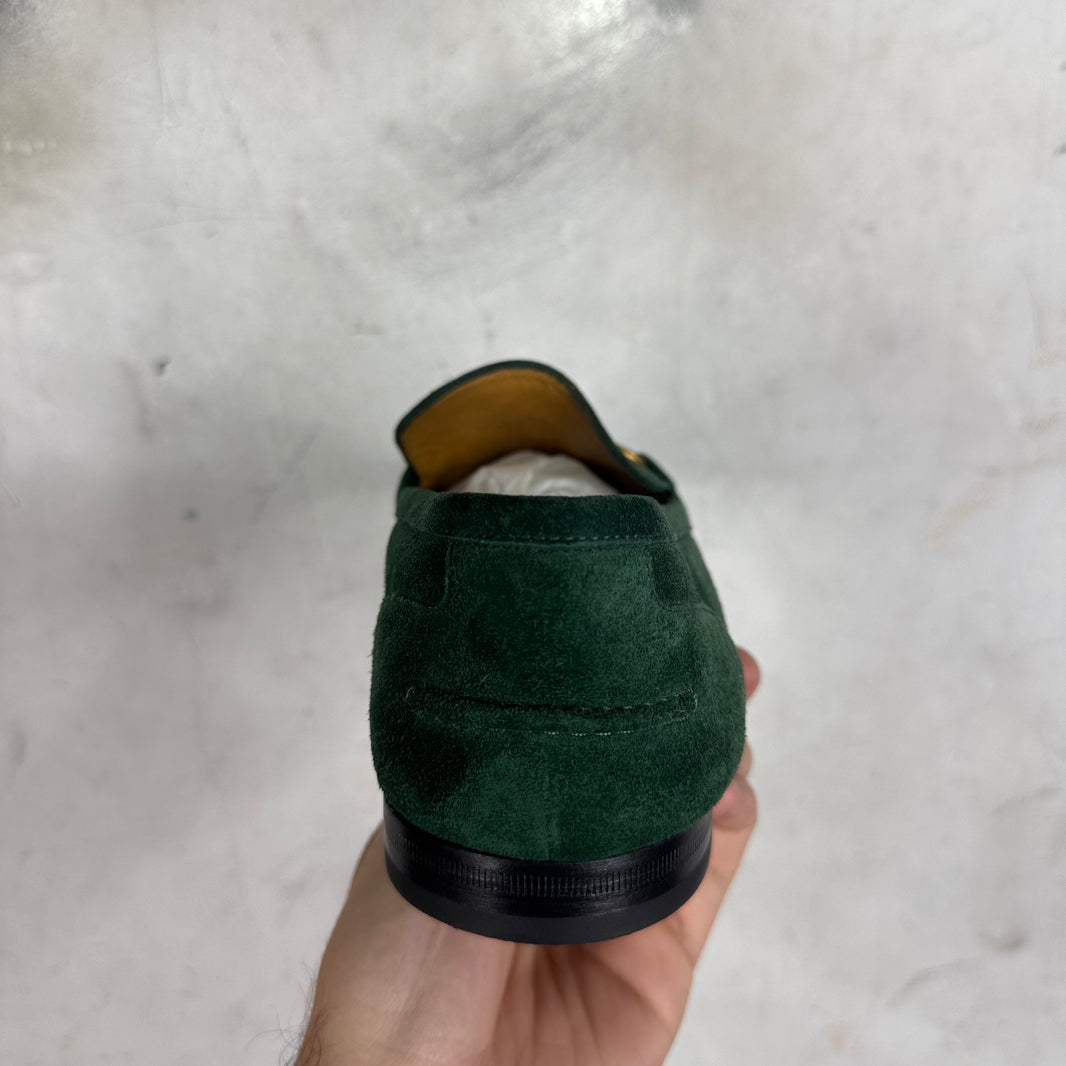 Gucci Green Horsebit Loafers