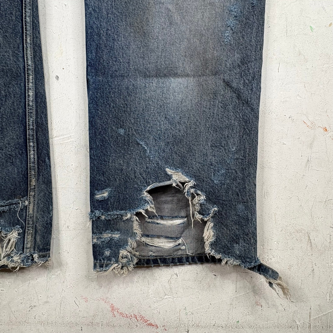 Balenciaga 2022 Distressed Mudwash Jeans