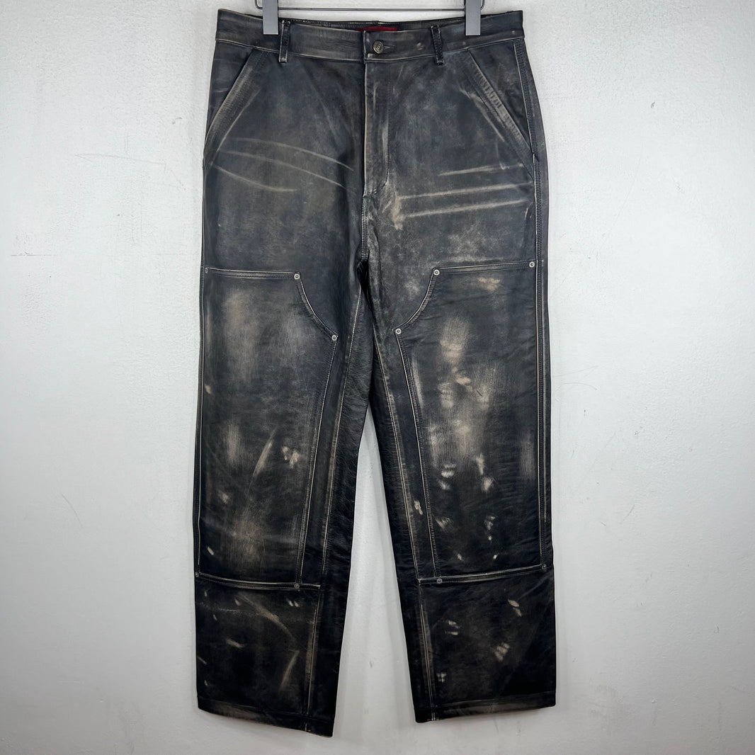 424 Leather Double Knee Trousers