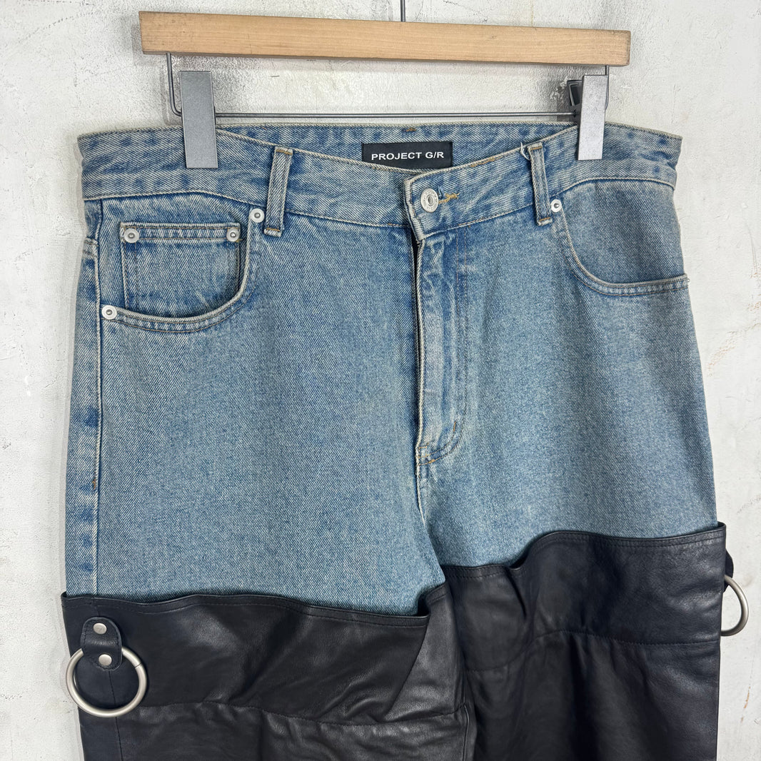 Project GR Leather Wader Jeans