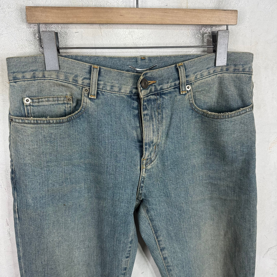 Saint Laurent 2015 Ripped Knee Dust Wash D02 Jeans