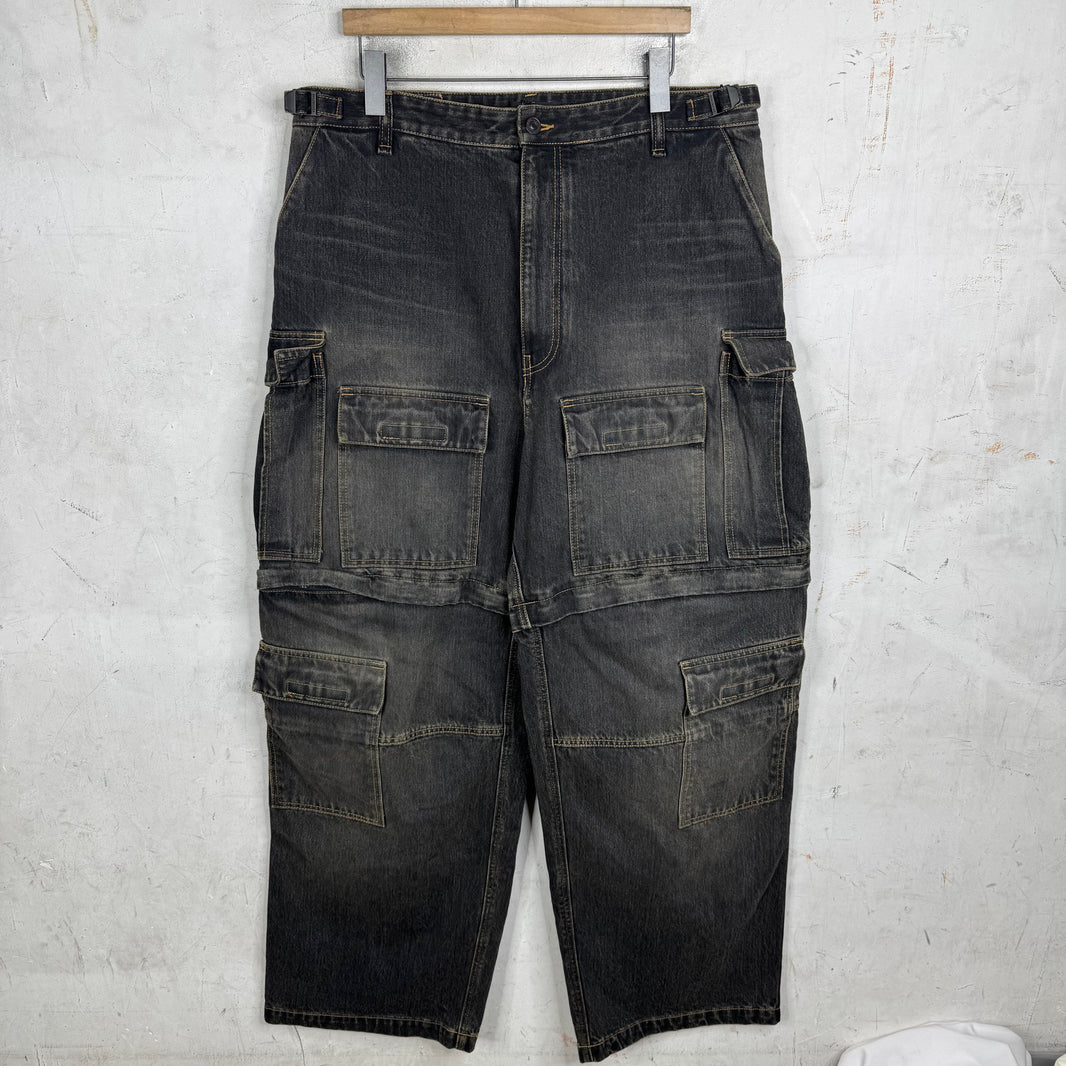 Balenciaga Japanese Denim Convertible Cargos