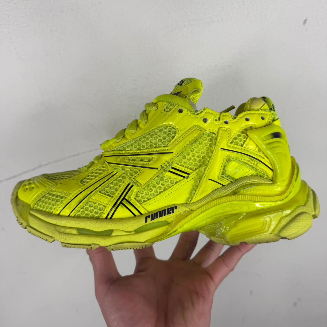Balenciaga Neon Green Highlighter Runner Sneakers