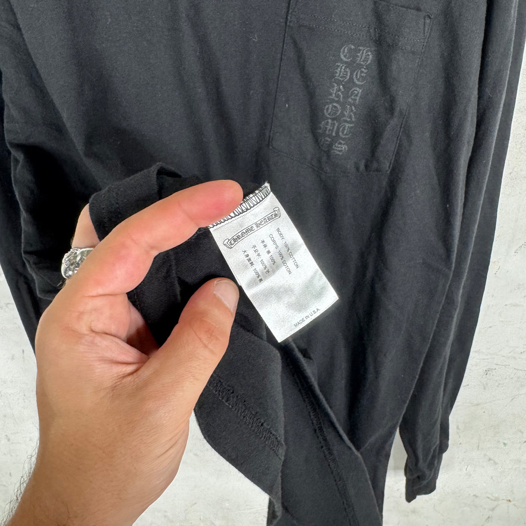 Chrome Hearts Vertical Logo Miami L/S T-Shirt