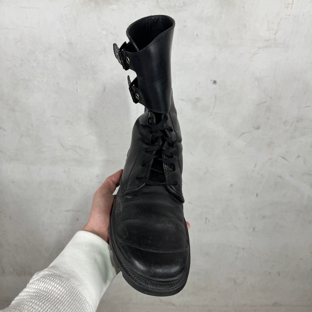 Helmut Lang Buckled Combat Boots