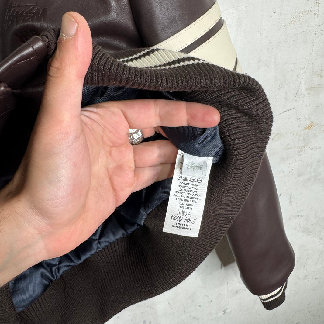 Stussy x Wales Bonner Varsity Leather Jacket