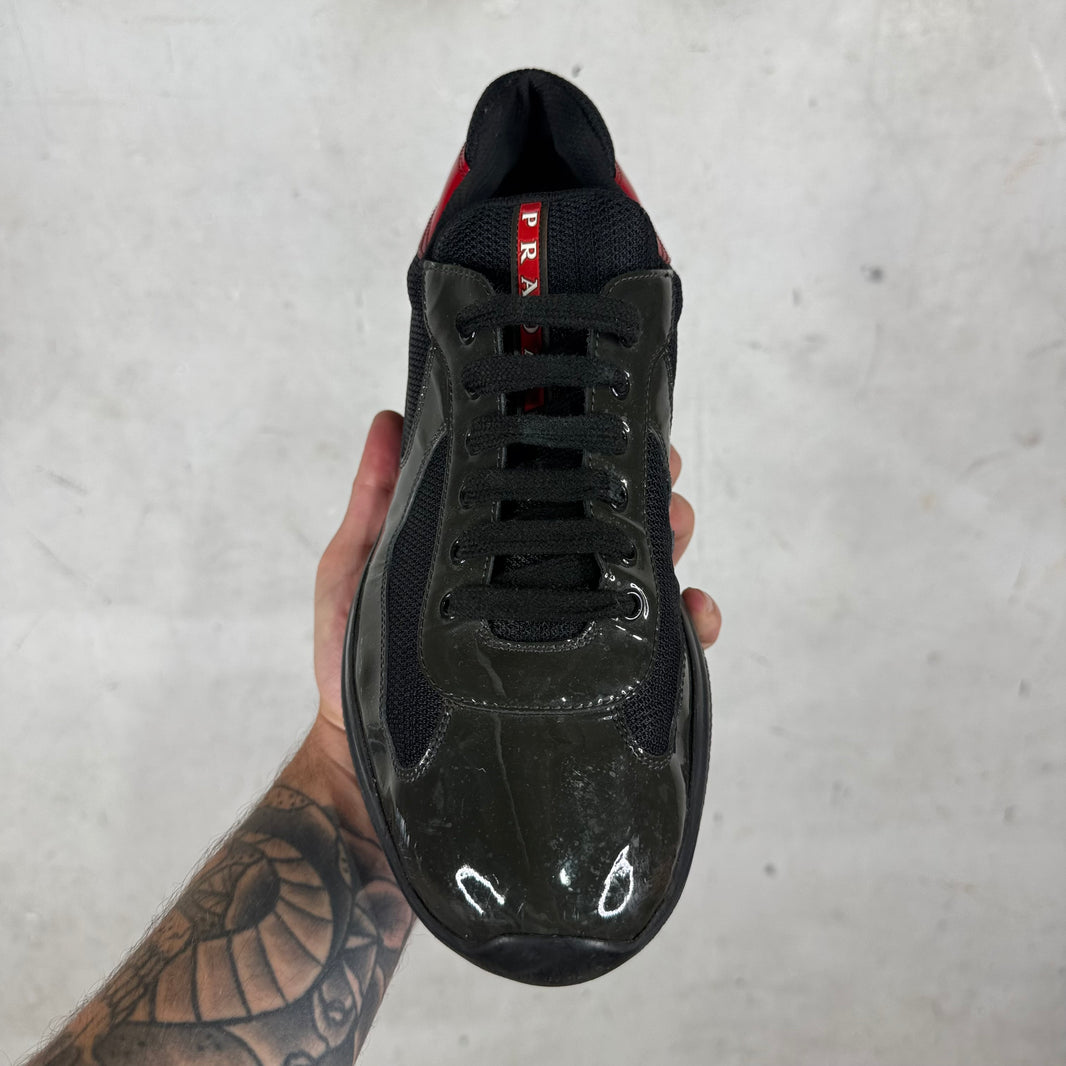 Prada Olive/Red Patent Americas Cup