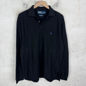 Polo Ralph Lauren Black Cashmere Rugby Sweater