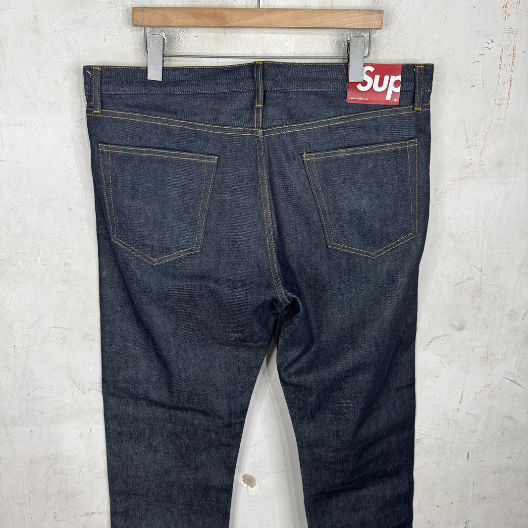 Supreme Darkwash Selevedge Straight Legged Jeans