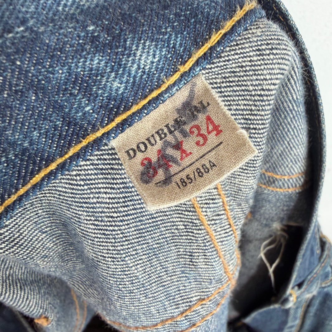 RRL Distressed Slim Fit Jeans