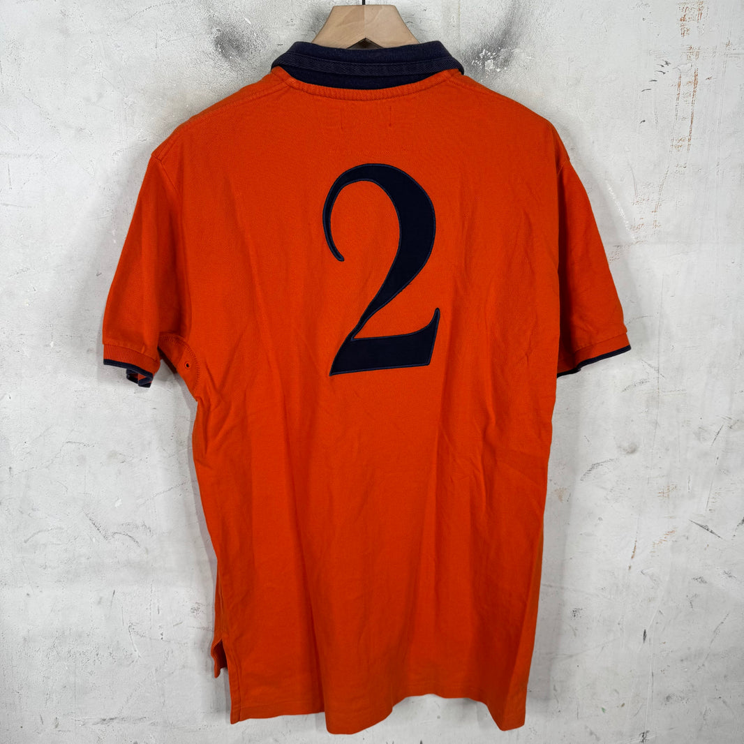 Ralph Lauren Orange Big Pony Crested Polo