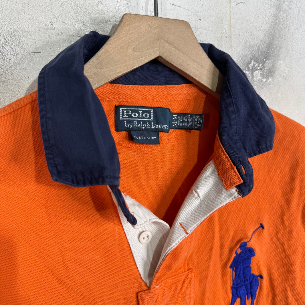 Ralph Lauren Orange Blue Big Pony Polo