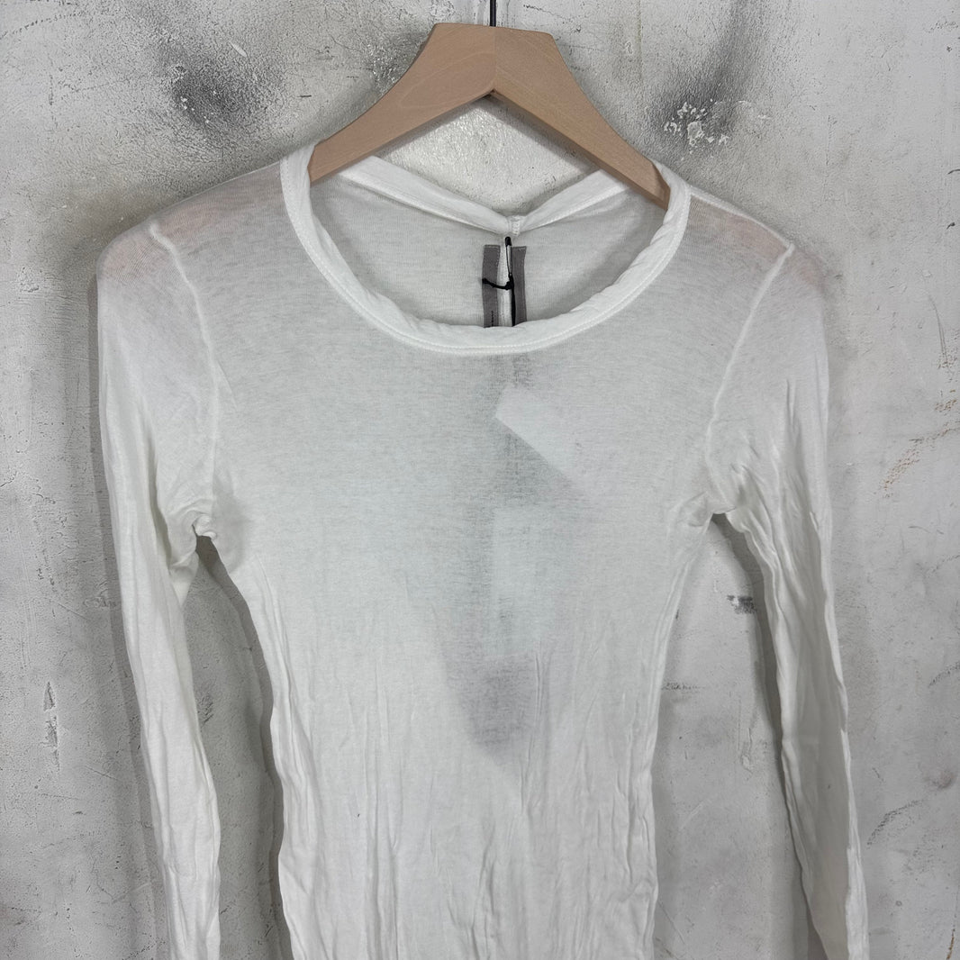Rick Owens Concordians Sheer White L/S Shirt