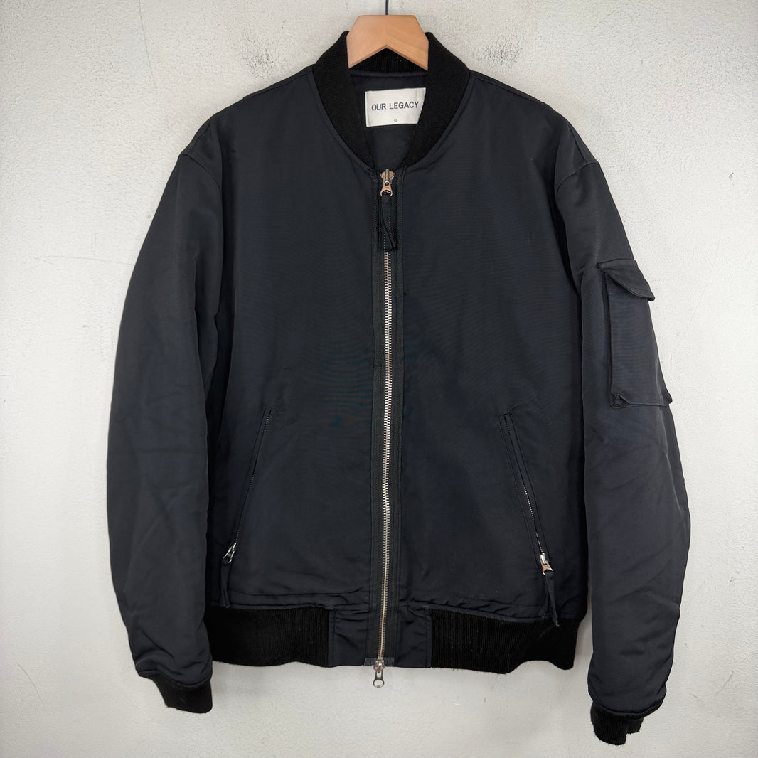 Our Legacy Black Shimmer Bomber Jacket