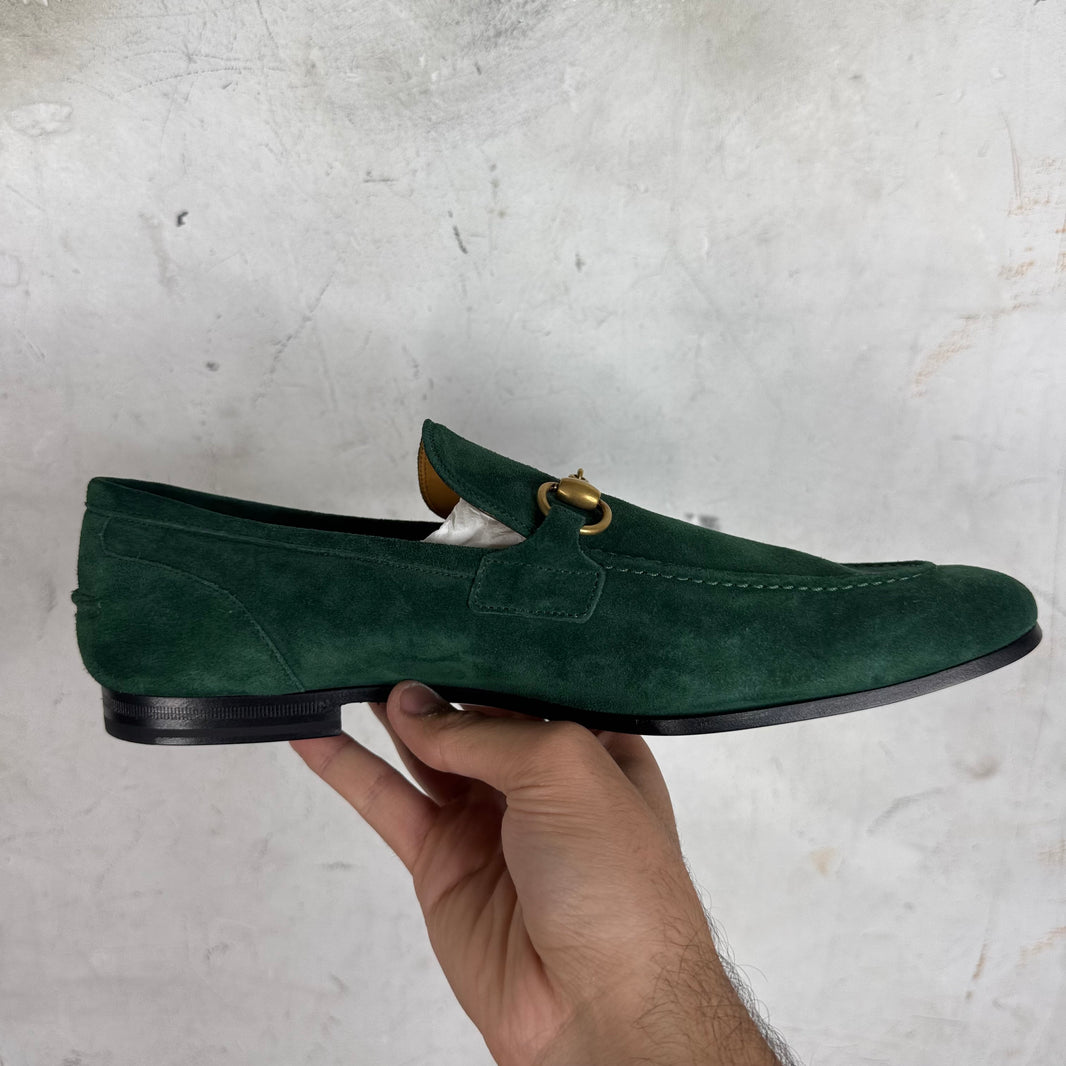 Gucci Green Horsebit Loafers