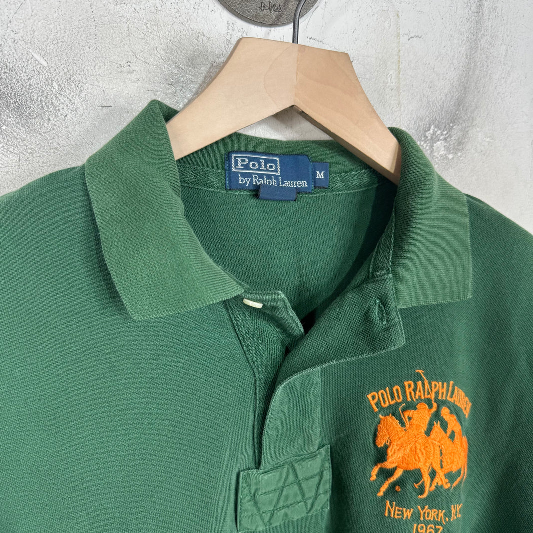 Ralph Lauren Green/Orange Horsemen Polo