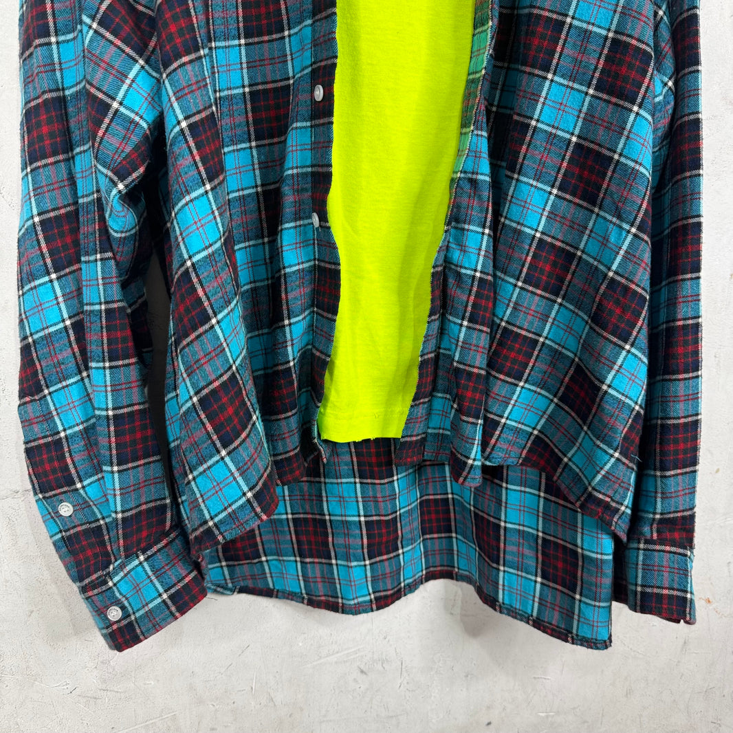Balenciaga Layered Trompe Flannel Shirt