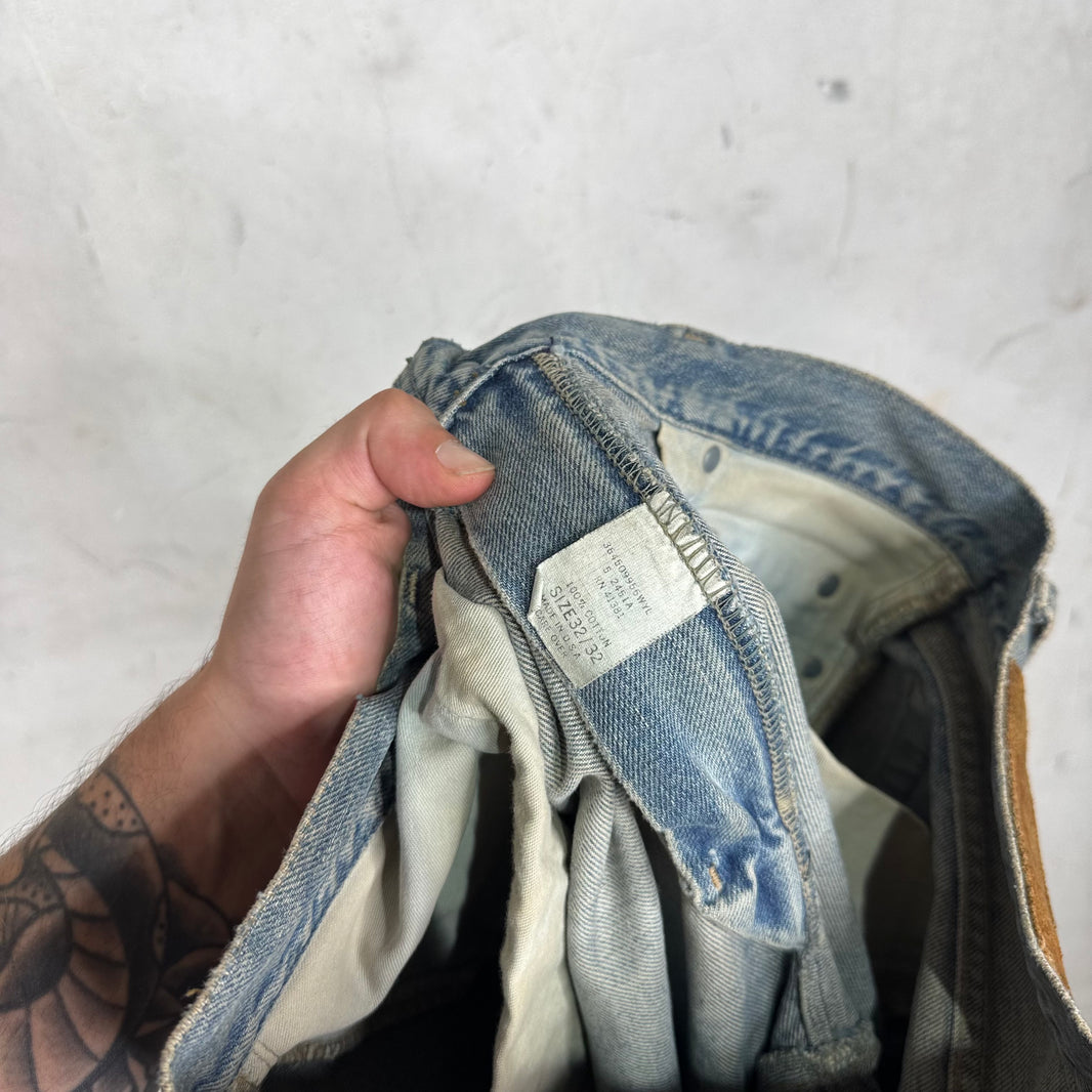 RRL Light Mud Wash Straight Legged Jeans