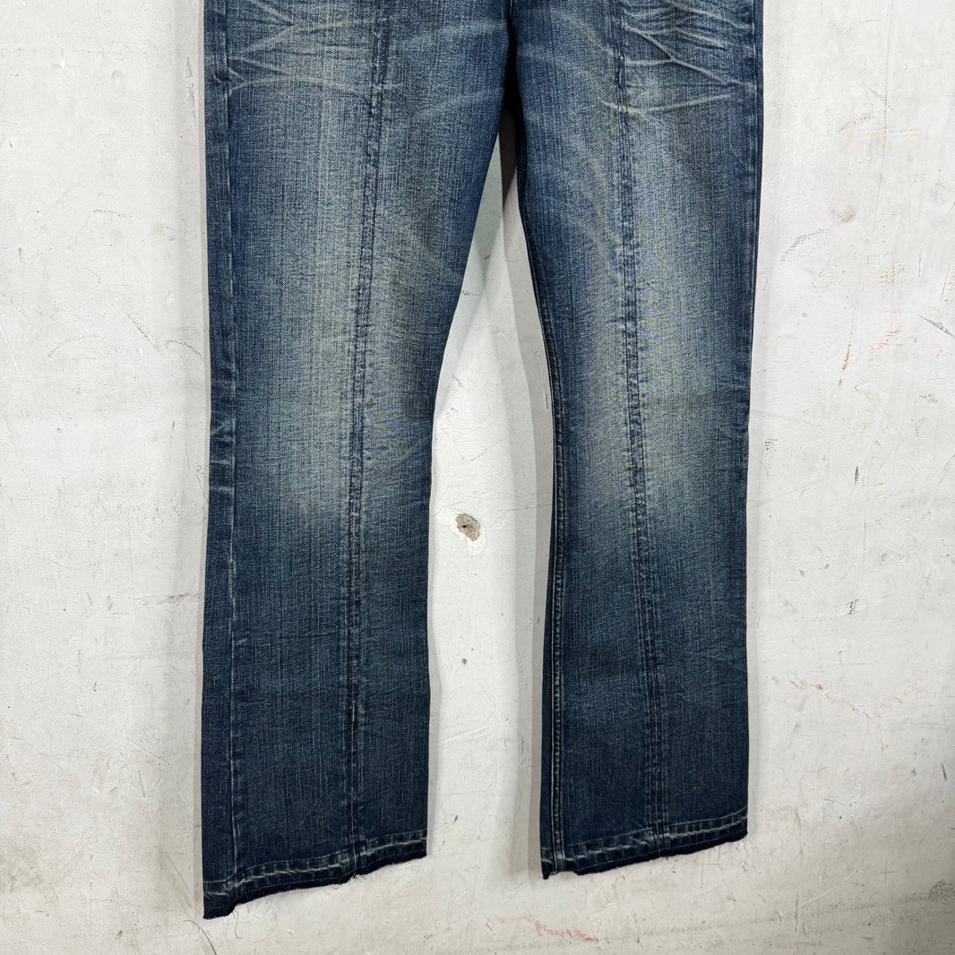 Margiela MM6 Distressed Bootcut Jeans