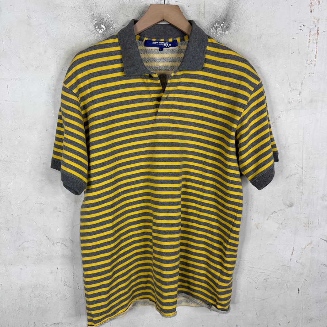 Junya Watanabe Yellow Striped Heavy Polo