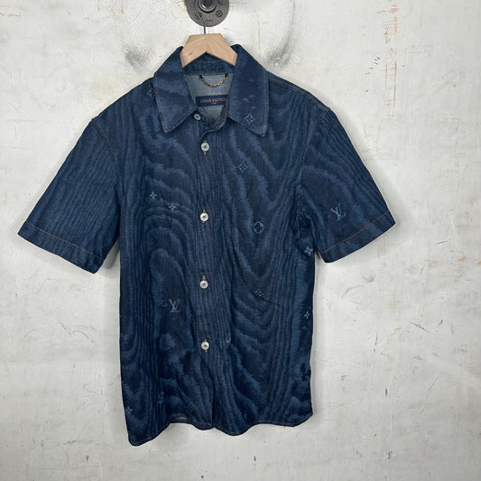Louis Vuitton Monogram Denim Button Up Shirt
