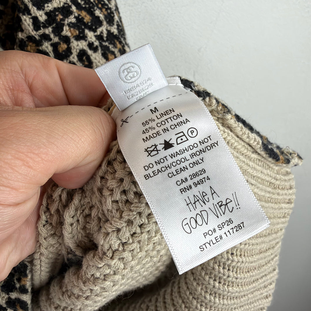 Stussy Leopard Knit Sweater