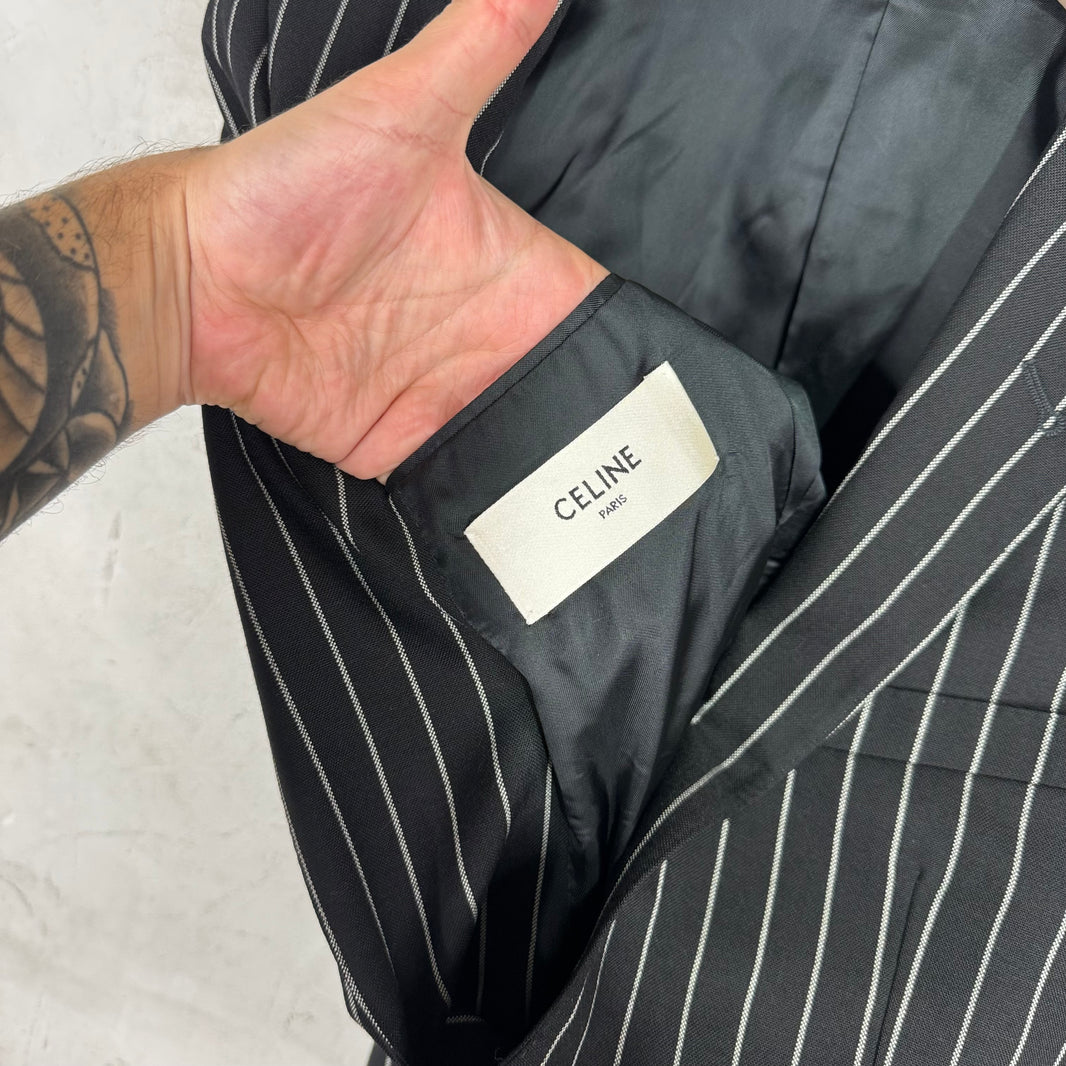 Celine Pinstripe Single Buttoned Blazer